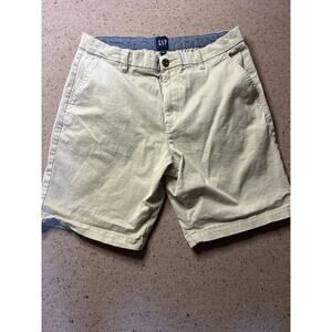 Gap Flat Front Khaki Shorts Men's 34 Preppy Academia